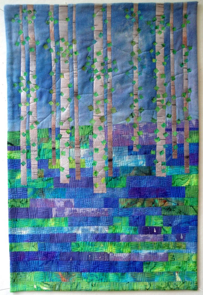 Bluebells patchwork project. Barbara Weeks explains what inspires her pieces