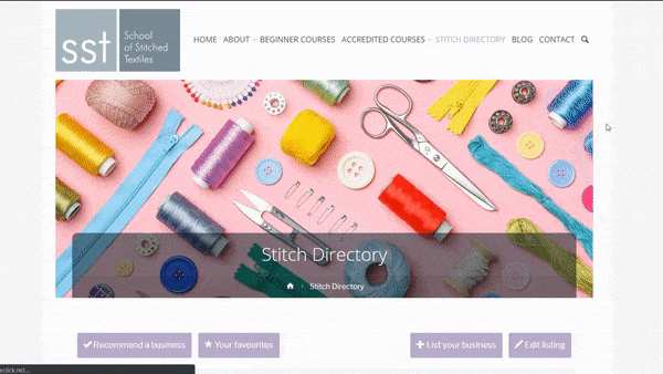 How to favourite a business on the stitch directory