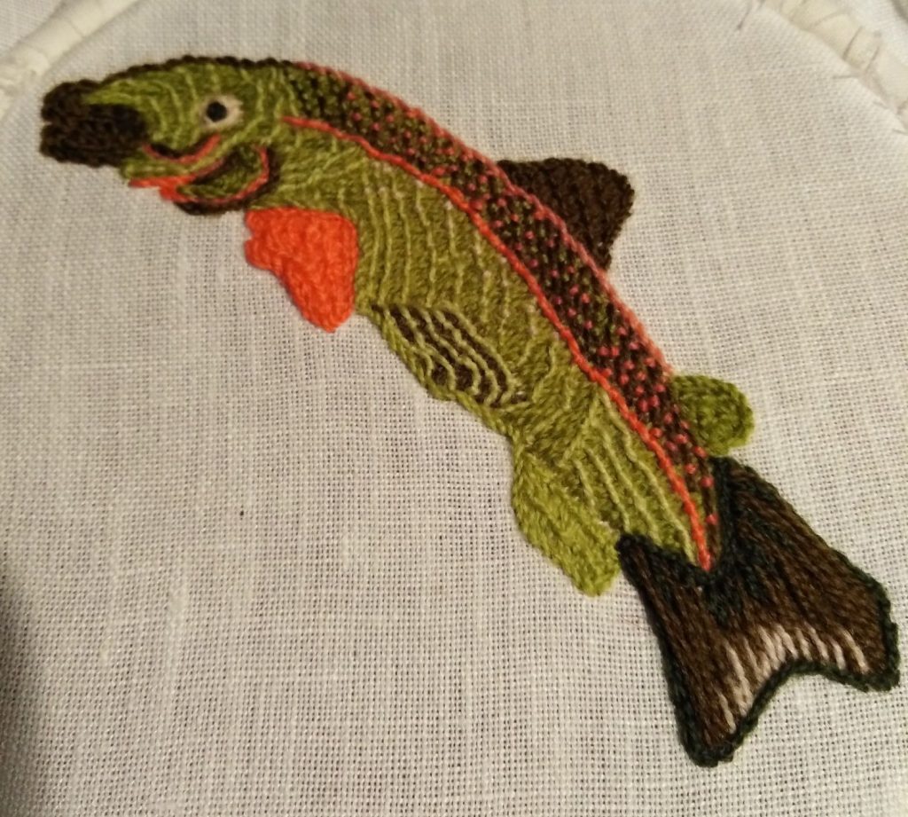 hand Embroidered sample by Sally-Ann Duffy