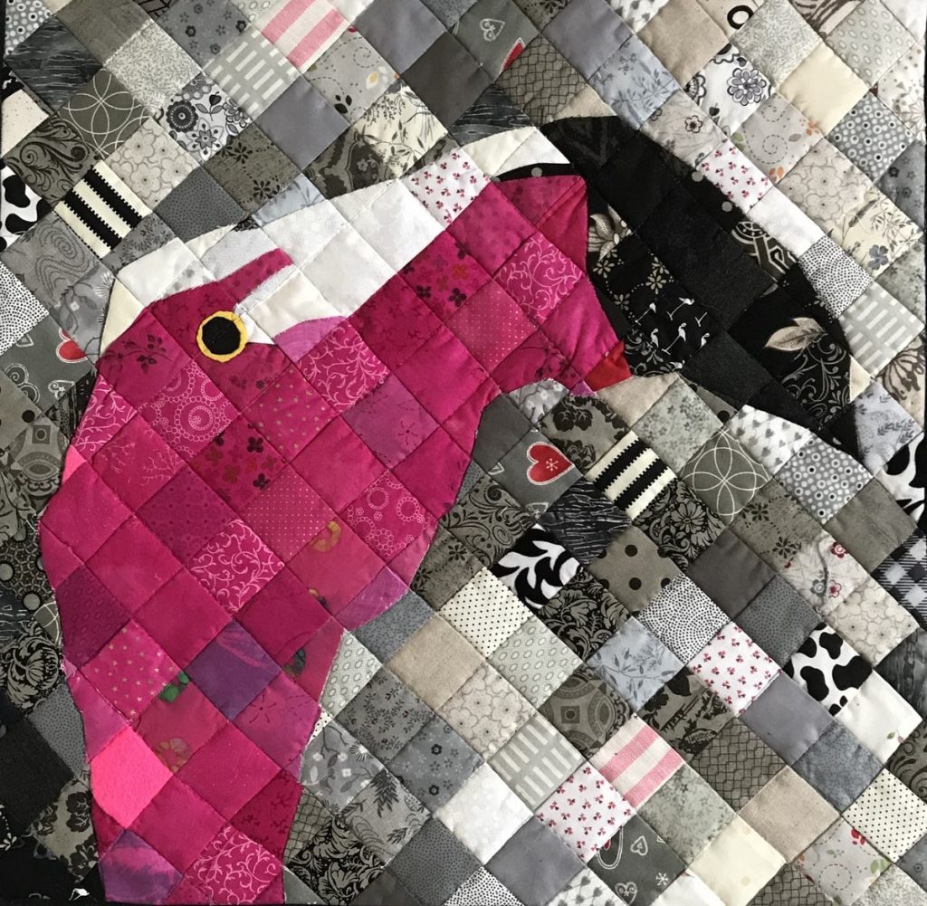 Patchwork & Quilted Flamingo by graduate Hazel Winfield