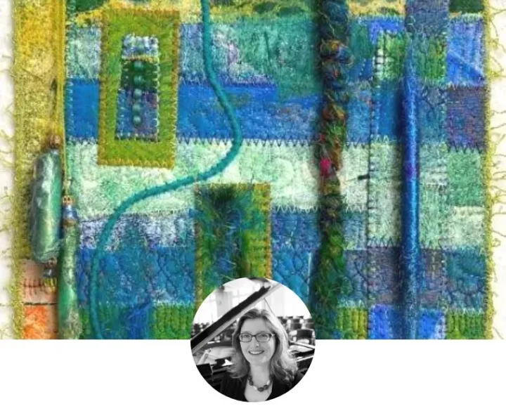 Annegret Fauser displayed with her creative Patchwork & Quilting work