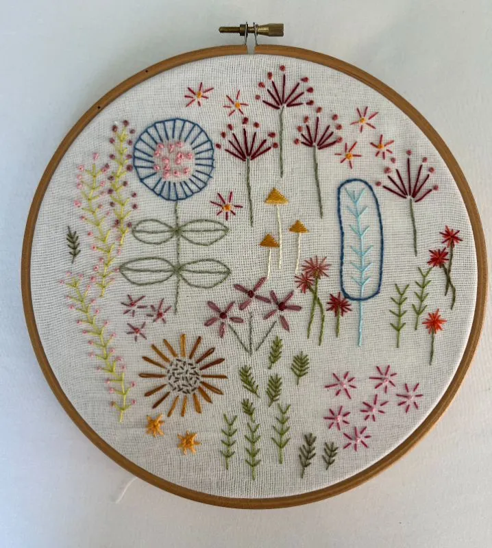 Stitch sample by Hand embroidery graduate Hilary Jackson